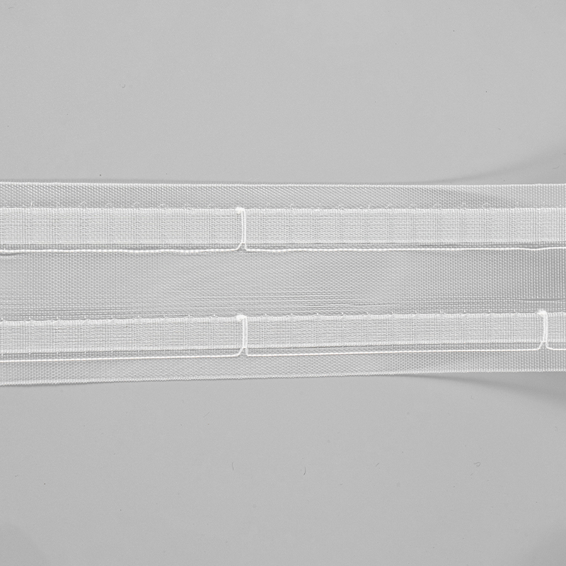 Cinta de cortina de posicionamiento plano de nailon transparente