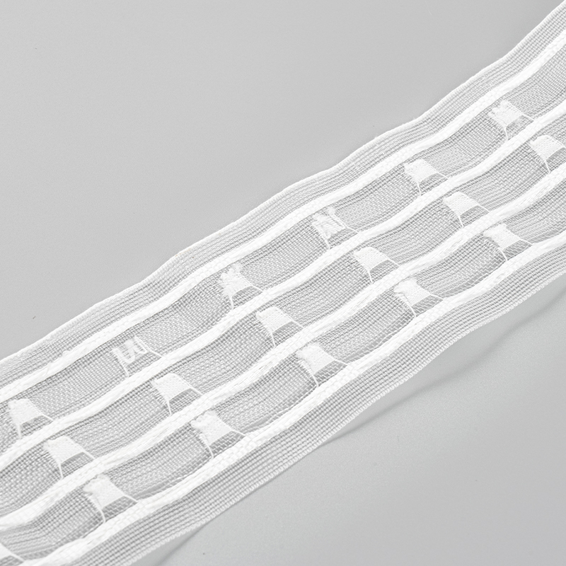 Cinta de cortina de nailon de tres bolsillos y cuatro cables