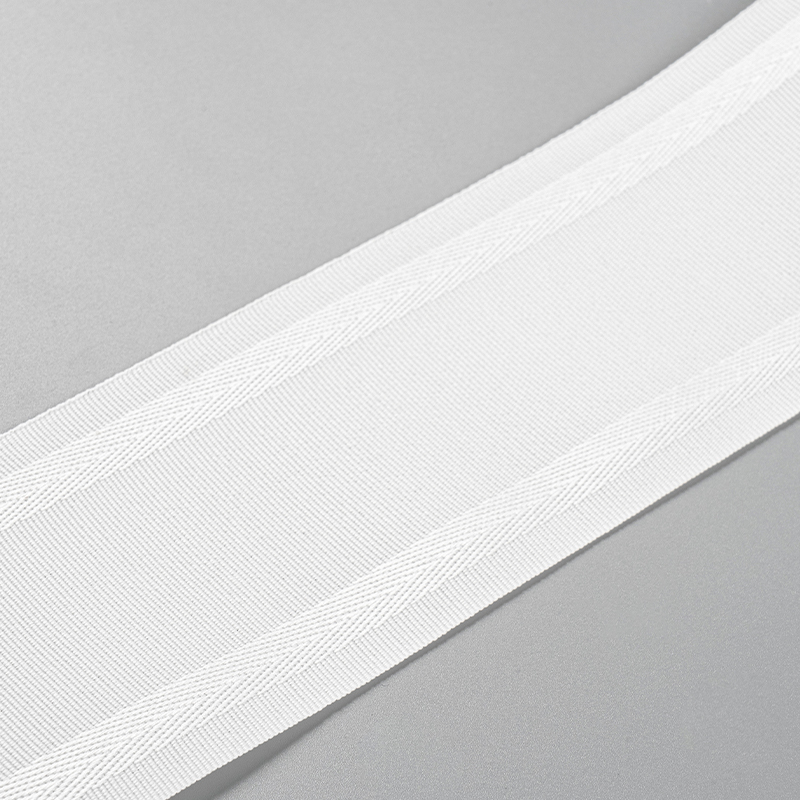 Cinta plisada de cortina plana de tela jacquard de dos rayas