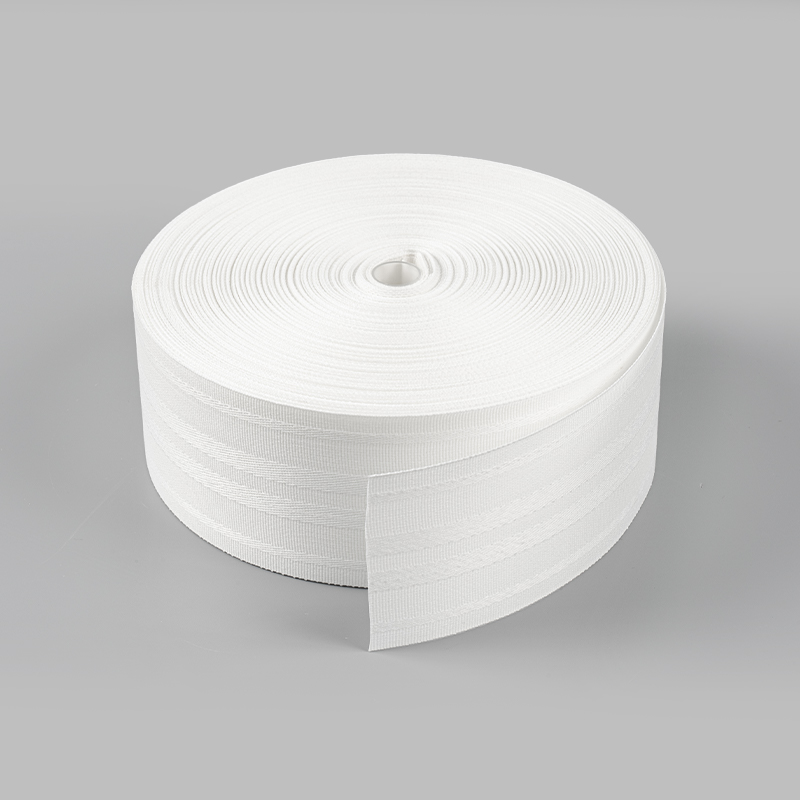Cinta de pliegue de cortina plana de tela jacquard de cuatro rayas