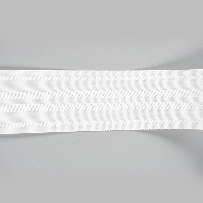Cinta de pliegue de cortina plana de tela jacquard de cuatro rayas