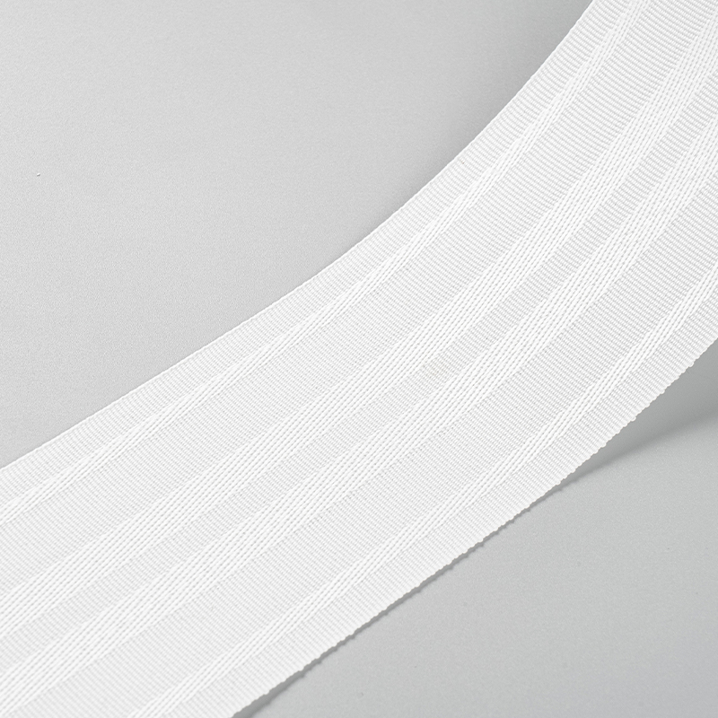 Cinta de pliegue de cortina plana de tela jacquard de cuatro rayas